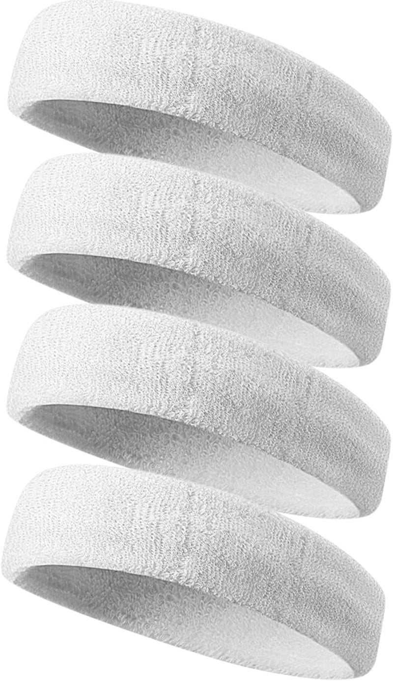 Tanluhu Sweatbands Sport Headbands for Men & Women,Terry Cloth Sweat Band for Tennis, Running, Basketball, Working Out, Execise - Athletic Sweat Cotton Headband Outdoor - Image 1